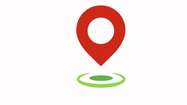 map pin  icon animation simple  flat