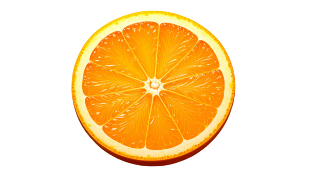 Vivid image of sliced orange, showcasing juicy segments on black backdrop