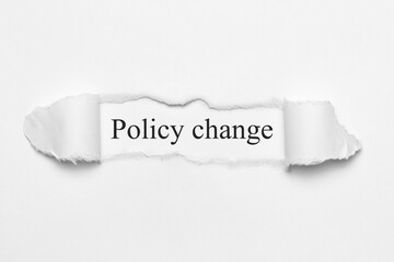 Policy change	