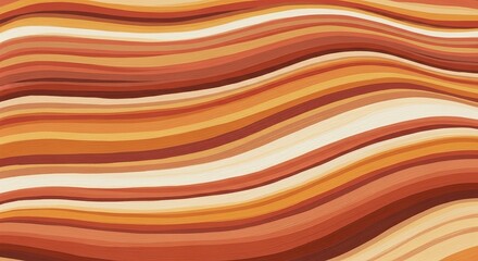 Abstract Wavy Lines Pattern in Warm Earthy Tones