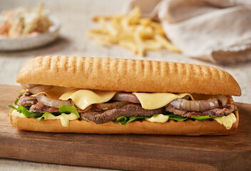 steak and cheese sandwich