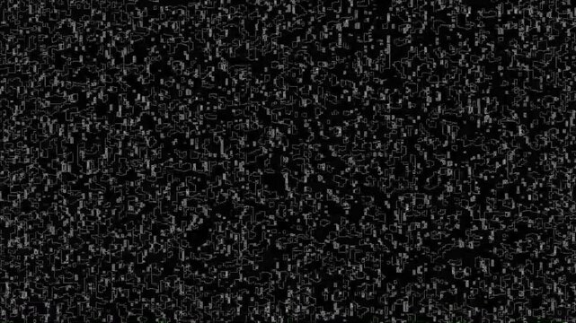 Heavy static noise with intense screen interference, perfect for horror or nostalgic visuals.
