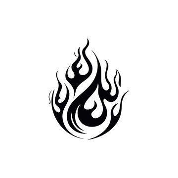 Tribal Fire Flame Drop or Tear Shape Vector Ico suitable for graphic design