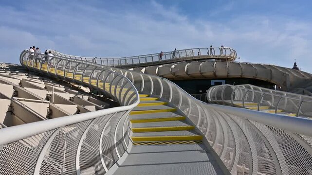 Seville, Spain - September 25th 2025- View of the Metropol Parasol, also known as Setas de Sevilla, Spain