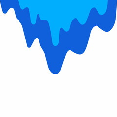 water drip background, water melting corner, liquid flow, blue water vector, water drop illustration, blue liquid wave, aqua blue cartoon