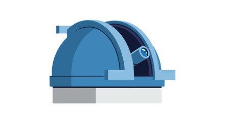Stylized telescope observatory icon showcases astronomical exploration and scientific discovery of celestial objects from earth exploration