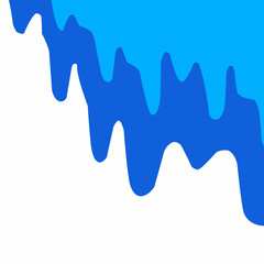 water drip background, water melting corner, liquid flow, blue water vector, water drop illustration, blue liquid wave, aqua blue cartoon