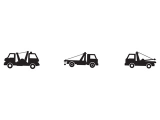 Tow Truck Silhouette Collection for Transportation and Automotive Industry Designs Emergency Roadside Assistance Services Concept Visualizations