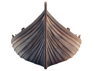 Viking Longboat Bow on White Background isolated on a transparent background