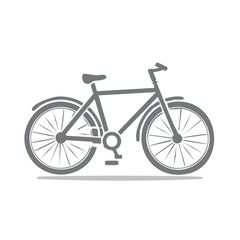 Fototapeta premium Gray Bike Illustration, Vintage Bicycle Design, Transport Icon, Cycling Artwork