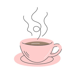 Vector illustration of a coffee cup in flat style.eps