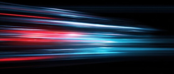High quality photo of abstract light trails with vibrant red and blue hues