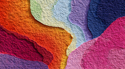 multicolored rough watercolor paper background torn edges artistic texture full frame close up