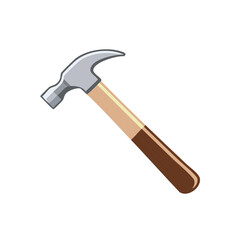 Claw hammer tool vector illustration for construction and repair projects