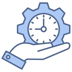 Time Management Blue Icon