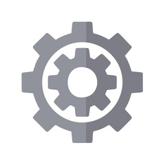 Gray Gear Illustration for Mechanical Concepts and Design Projects