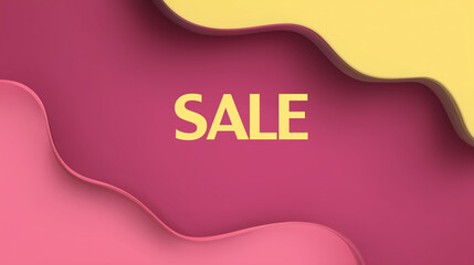 Sale banner template design displaying big sale special offer with modern fluid shapes and vibrant colors