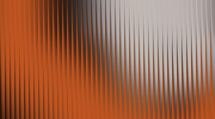 Orange and Silver Vertical Ribbed Abstract Background with Gradient texture