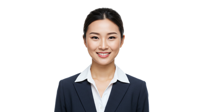 Smiling Young Professional Woman in Business Attire