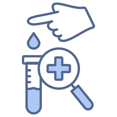 Blood Test Blue Icon