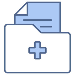 Obraz premium Medical Folder Blue Icon