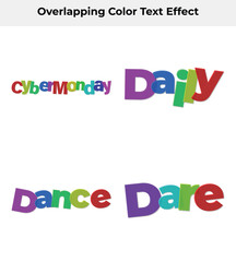 Overlapping Letters with Transparent Effect CyberMonday Daily Dance Dare on White