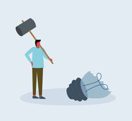 Shattered Idea The End of Innovation Concept, Taking a Risk.