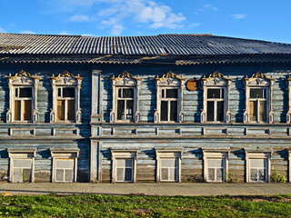 Old large wooden house in northern Russia