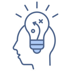 Innovation Strategy Blue Icon
