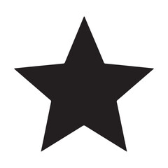 Obraz premium Black Star Isolated on White Background Symbolizing Success Achievement and Recognition Simple Graphic Element for Design Projects