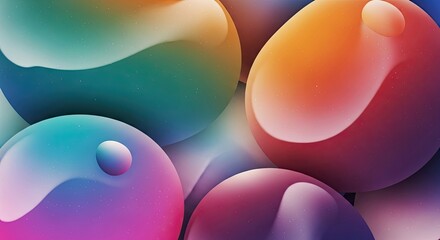 Vibrant Spheres Abstract Background Gradient Colors