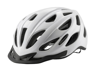 Fototapeta premium White Bicycle Helmet Front View isolated on a transparent background