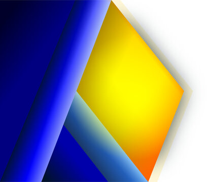 elegant certificate border. abstract blue yellow geometric gradient shapes