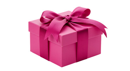 Vibrant Pink Gift Box with Matching Bow A Symbol of Celebration and Joy