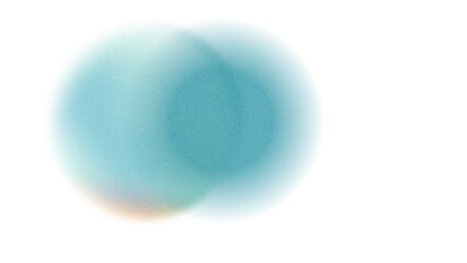 Abstract Teal and Aqua Color Blend Gaussian Blur Shape with Soft Gradient Isolated on White Background