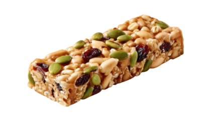 Plant based protein bar with natural ingredients offering healthy nutrition, vegan snack option, and balanced energy for active lifestyle isolated on white background 