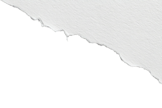 An abstract image presenting torn white paper against a black background, with jagged edges