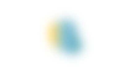 Soft Abstract Two Color Light Effect Element with Blue and Yellow Gradient Blur on a Transparent Background Overlay