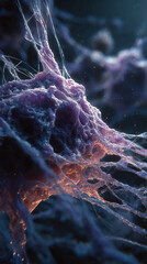 Abstract Organic Structure with Glowing Core — Biotech or Neural Network Concept