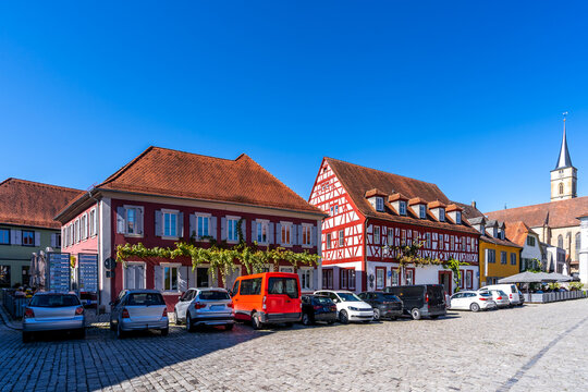 Marktplatz, Iphofen, Bayern, Deutschland 