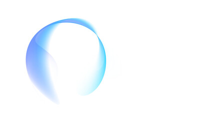 Abstract Blue Glowing Light Sphere Transparent Background Circle Graphic Element Design