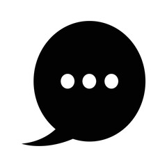 Fototapeta premium Flat Chat Bubble Icon for Message, Communication, and Social Media Design