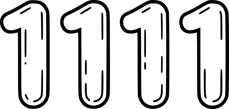 Digital Number 1111 Icon