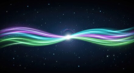Abstract Colorful Light Trails Energy Flowing Through Space