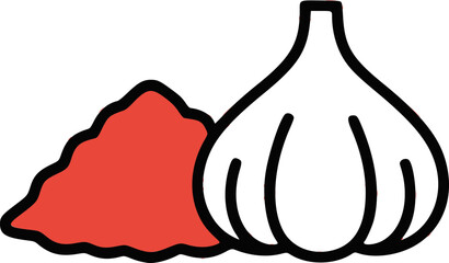 Garlic Icon – Ingredient and Cooking Symbol