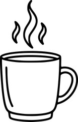 Coffee Cup Icon – Hot Drink and Cafe Symbol