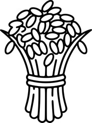 Rice Plant Icon – Agriculture and Harvest Symbol