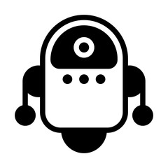 Robot Icon Isolated on Transparent Background | Futuristic AI and Technology Vector Illustration for Web, App, and Business Design