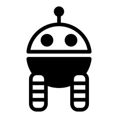 Robot Icon Isolated on Transparent Background | Futuristic AI and Technology Vector Illustration for Web, App, and Business Design