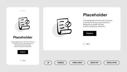 Hand-Drawn Document Icons &mdash; User Interface Preview